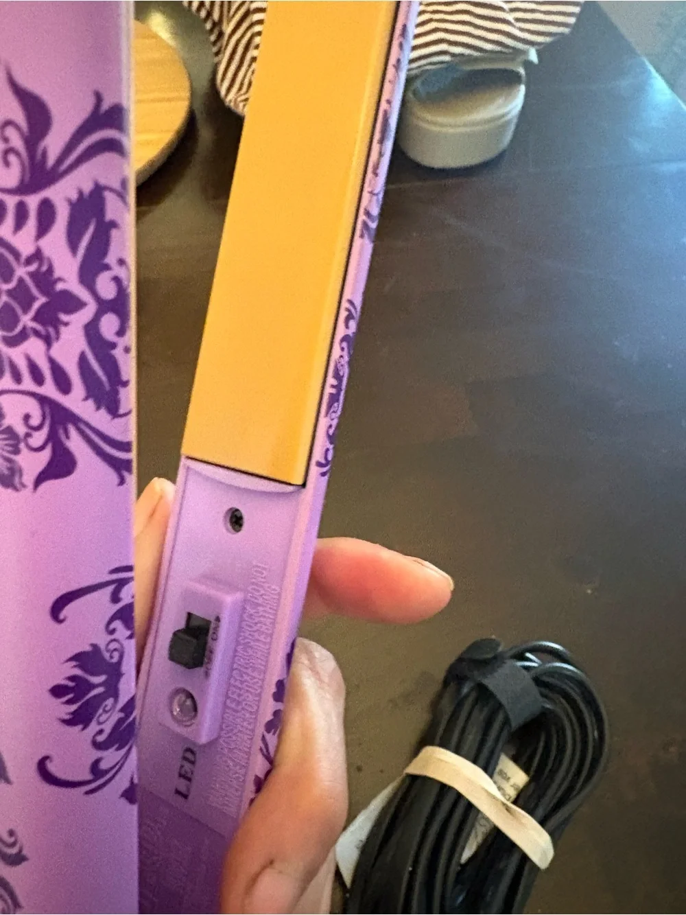 CHI Purple Floral Flat Iron - Compact Hair Straightener
